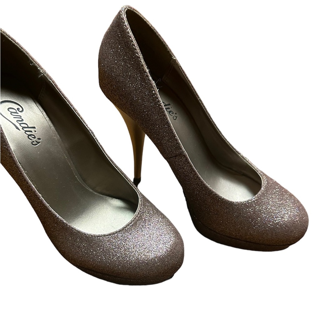 NWT Candie’s Pink Glitter Heels
